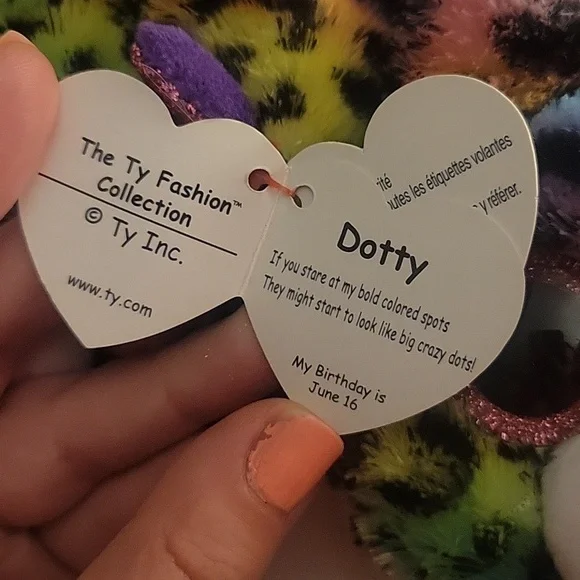 Brand New TY beanie baby rainbow leopard slippers - Picture 2 of 4